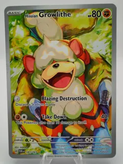 Hisuian Growlithe 181/167 Illustration Rare Twilight Masquerade Pokemon TCG - NM - Image 1