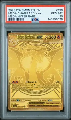 2025 POKEMON PFL EN-PHANTASMAL FLAMES MEGA HYPER RARE MEGA CHARIZARD X EX PSA 10 - Image 1