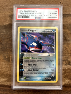 2004 POKEMON EX TEAM MAGMA VS AQUA #3 TEAM AQUA'S KYOGRE - PSA 6 - Image 1
