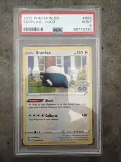 2022 Pokemon Go Snorlax - Holo 055 PSA 9 - Image 1