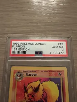 Pokemon Flareon Jungle 1st Edition GEM MT PSA 10 19/64 Rare 1999 - NON HOLO - Image 2