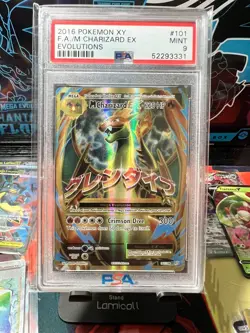 2016 POKEMON XY EVOLUTIONS #101 FULL ART/M CHARIZARD EX PSA 9 - Image 1