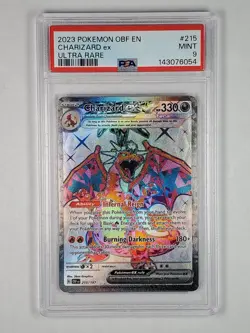 Charizard ex 215/197 Ultra Rare SV03: Obsidian Flames PSA 9 Mint English Pokemon - Image 1