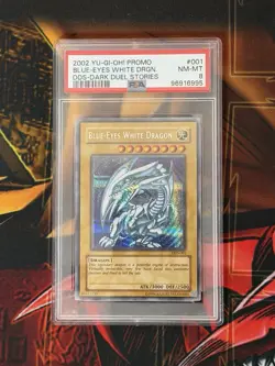 2002 Yu-Gi-Oh! Promo DDS-Dark Duel Stories #001 Blue Eyes White Dragon PSA 8 - Image 1