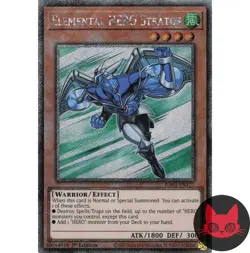 Yugioh Elemental HERO Stratos RA03-EN177 Platinum Secret Rare 1st Edition NM - Image 1
