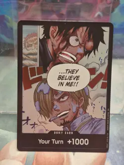DON!! Card Luffy & Sanji OP-11 A Fist of Divine Speed One Piece English NM FOIL - Image 1