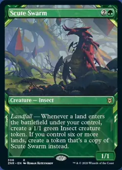 Scute Swarm (Showcase) -Foil Light Play MTG Zendikar Rising - Image 1