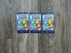McDonalds 2021 Pokemon 25th Anniversary Trading Card Game Booster 3 Sealed Packs - Image 1