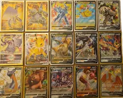 (15) Pokemon Full Art Card LOT Arceus Mewtwo V Star Jolteon Vmax Dialga Articuno - Image 1