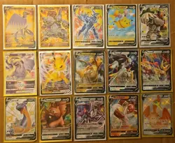 (15) Pokemon Full Art Card LOT Arceus Mewtwo V Star Jolteon Vmax Dialga Articuno - Image 3