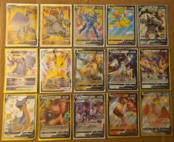 (15) Pokemon Full Art Card LOT Arceus Mewtwo V Star Jolteon Vmax Dialga Articuno - Image 4