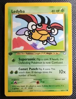 Ledyba Neo Genesis 1st Edition Pokemon Card Common 63/111 Lightly Played - Image 1
