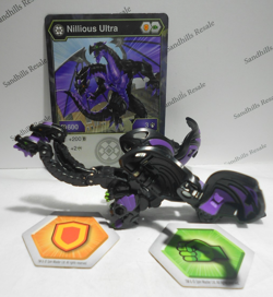 Bakugan Nillious Ultra Black Darkus Armored Alliance B600 - Card - Cores - Image 1