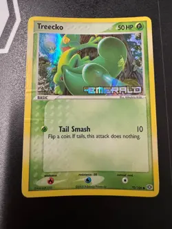 Pokemon Treecko EX Emerald Reverse Stamped Ultra Rare Holo Card - Image 1