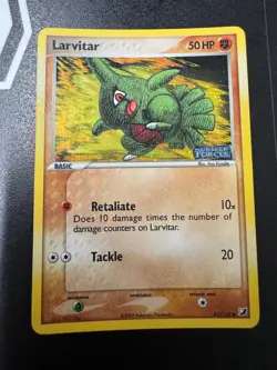 Pokemon Larvitar EX Unseen Forces Reverse Stamped Ultra Rare Holo Card - Image 1