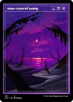 Snow-Covered Swamp (Foil Etched) -Foil Near Mint MTG Secret Lair - Image 1