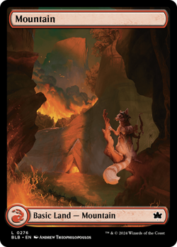 x4 Mountain BLB Bloomburrow MTG 276 FULL ART BASIC LAND M/NM 4x - Image 1