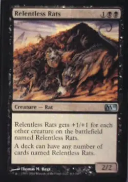 Relentless Rats - Magic 2011 (M11): #113, Magic: The Gathering Lp R190 - Image 1