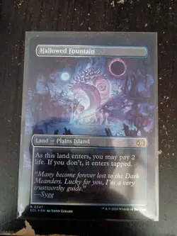 Magic The Gathering Hallowed Fountain (Borderless) Lorwyn Eclipsed Foil - Image 2