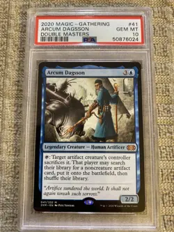 PSA 10 Gem Mint Mtg Double Masters Arcum Dagsson - Image 1