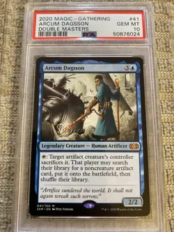 PSA 10 Gem Mint Mtg Double Masters Arcum Dagsson - Image 2