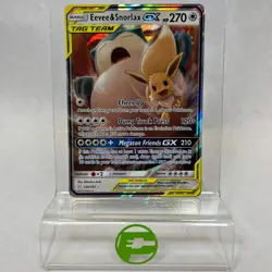 Pokemon TCG Sun & Moon - Team Up Evee & Snorlax GX 120/181 Holo English - Image 1