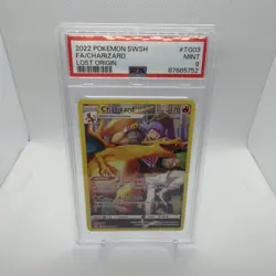 2022 POKEMON SWORD & SHIELD LOST ORIGIN #TG03 FULL ART/CHARIZARD PSA 9 - Image 1