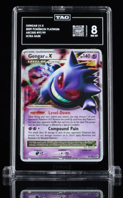 2009 POKEMON PLATINUM ARCEUS 97/99 GENGAR LV.X TAG 8 NM MT - Image 1