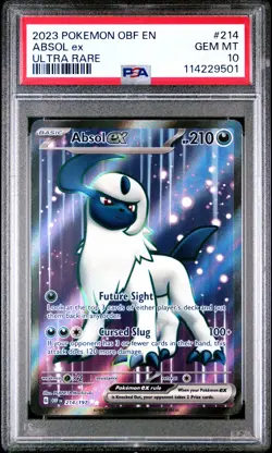 2023 POKEMON OBF EN-OBSIDIAN FLAMES ULTRA RARE #214 ABSOL EX PSA 10 - Image 1