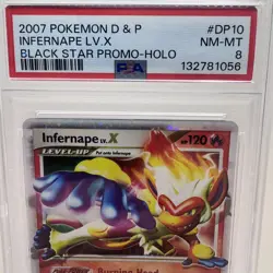 2007 Pokemon Diamond & Pearl Infernape LV. X Black Star PROMO #DP10 Holo - PSA 8 - Image 2