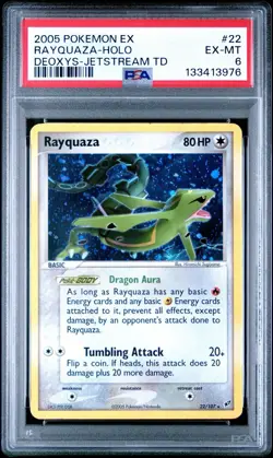 Pokemon 2005 EX Deoxy Jetstream Theme Deck Rayquaza-Holo PSA 6 - Image 1