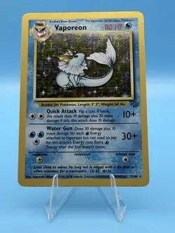 Pokemon TCG Vaporeon Jungle 12/64 Holo 1999-2000 Wizards Base Set Copyright Holo - Image 1