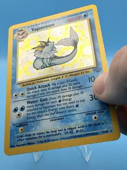 Pokemon TCG Vaporeon Jungle 12/64 Holo 1999-2000 Wizards Base Set Copyright Holo - Image 2