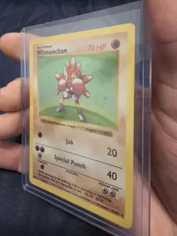 Pokemon TCG Hitmonchan Shadowless Base Set 7/102 LP/NM - Image 2