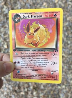 Dark Flareon 1st Edition, Pokemon Lightly Played, Team Rocket, Uncommon, 35/82 - Image 1