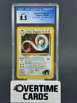 2000 Pokemon Erika's Dragonair Gym Heroes Unlimited 4/132 Holo CGC 8.5 - Image 1
