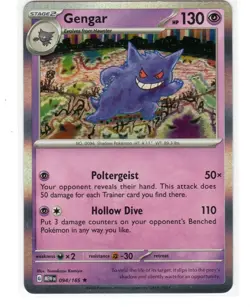 2023 Pokemon MEW EN #094/165 Gengar Holo Rare - Image 1
