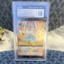 Disney Lorcana Cinderella Ballroom Sensation Enchanted Rainbow Foil CGC 10 2023 - Image 1