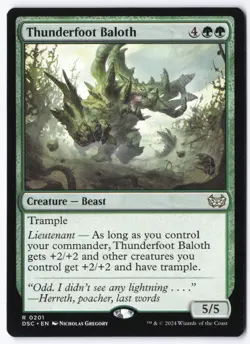 Thunderfoot Baloth R Commander: Duskmourn: House of Horror 201 NM - Image 1