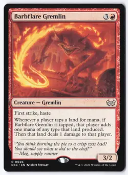 Barbflare Gremlin R Commander: Duskmourn: House of Horror 26 NM - Image 1