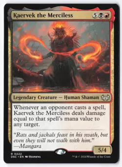 Kaervek the Merciless R Commander: Duskmourn: House of Horror 222 NM - Image 1