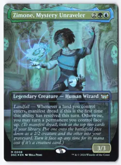 Zimone, Mystery Unraveler (Borderless) M Commander: Duskmourn: House of Horror 8 - Image 1