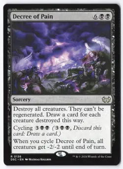 Decree of Pain R Commander: Duskmourn: House of Horror 136 NM - Image 1