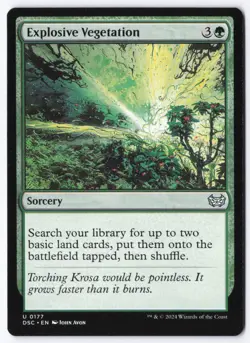 Explosive Vegetation U Commander: Duskmourn: House of Horror 177 NM - Image 1