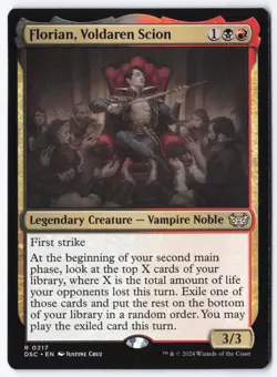 Florian, Voldaren Scion R Commander: Duskmourn: House of Horror 217 NM - Image 1