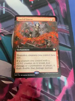 MTG - UNCIVIL UNREST - RARE - MOC - NM - EXTENDED ART - Image 1