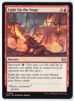 Light Up the Stage U Commander: Duskmourn: House of Horror 166 NM - Image 1