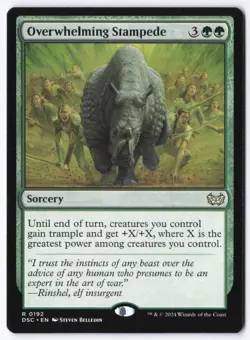 Overwhelming Stampede R Commander: Duskmourn: House of Horror 192 NM - Image 1