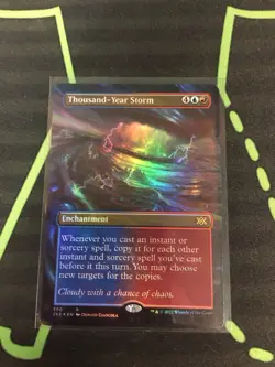 MTG Magic The Gathering Thousand-Year Storm Foil Borderless Izzet Enchantment - Image 1