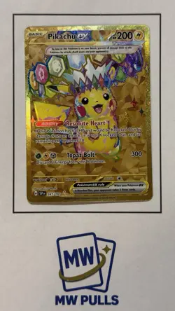 Pokemon Pikachu EX 247/191 Sv08: Surging Sparks Hyper Rare Full Art Holo TCG - Image 1